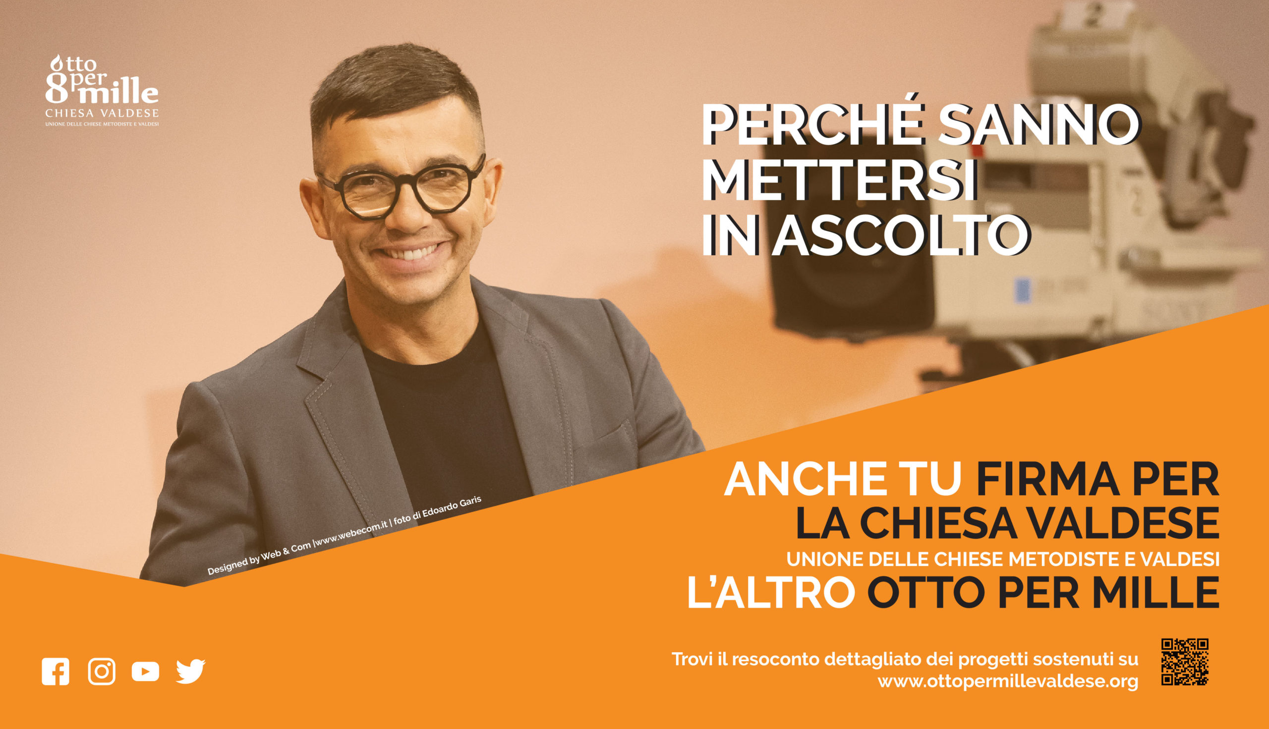 DIEGO PASSONI TESTIMONIAL DELLA CAMPAGNA 2023 PER L’OTTO PER MILLE ALLE CHIESE VALDESI E METODISTE